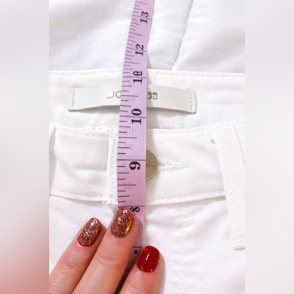 JOES THE LARA MID RISE CIGARETTE ANKLE Jean STRETCH WHITE size 4 raw hem cotton - Picture 14 of 16